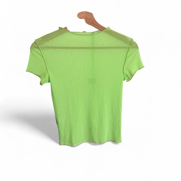 Aloe Aloe Swim Lime Green Mesh Baby Tee Top Small - Picture 6 of 7